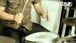 Man Practicing Rim Shot GIF