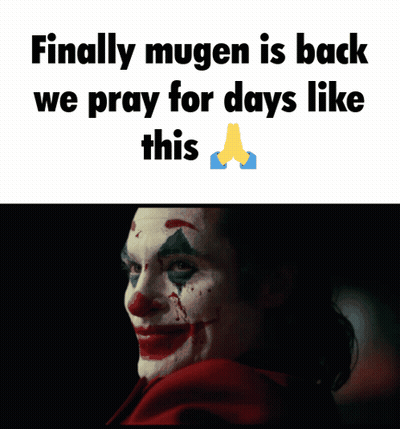 Man Praying For Mugen Return GIF