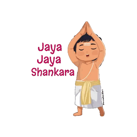 Man Praying Jaya Jaya Shankara Sticker