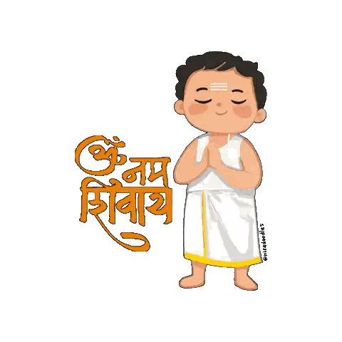 Man Praying Om Nam Shivay Sticker