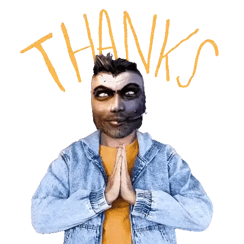 Man Praying Thanks Sticker
