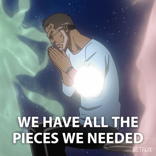 Man Praying We Have All The Pieces We Needed GIF