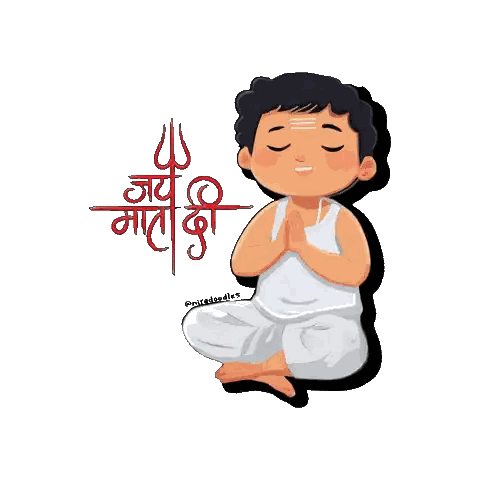 Man Praying With Trident Sticker