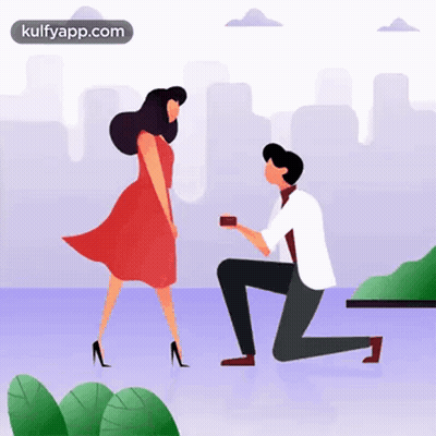 Man Proposing To Woman GIF