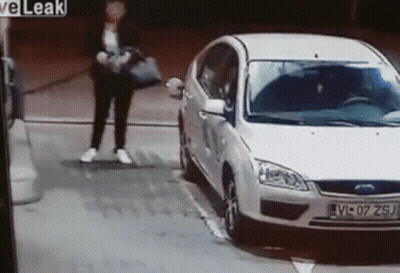 Man Pumping Gas At Gas Station GIF