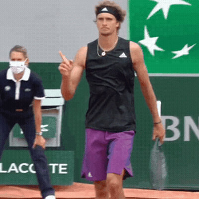 Man Purple Shorts Black Tank Top Before BN Banner GIF