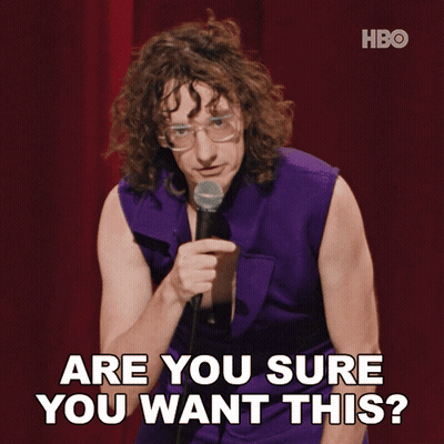 Man Purple Vest Microphone Says Are You Sure GIF