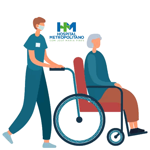 Man Pushing Elderly Woman In Wheelchair Sticker