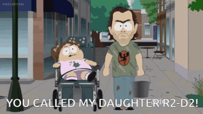Man Pushing Girl In Wheelchair Saying You Called My Daughter GIF