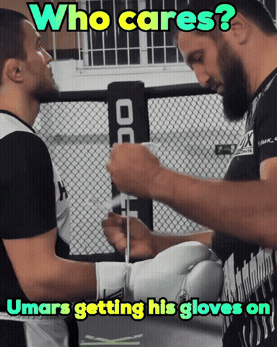Man Putting On Boxing Gloves Who Cares Umar GIF