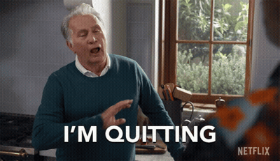 Man Quitting In Front Of Netflix Logo GIF