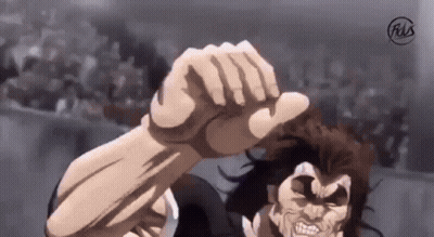 Man Raising Fist Cartoon GIF