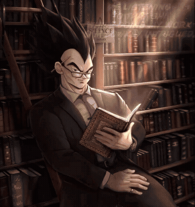 Man Reading Book In Library Silence GIF