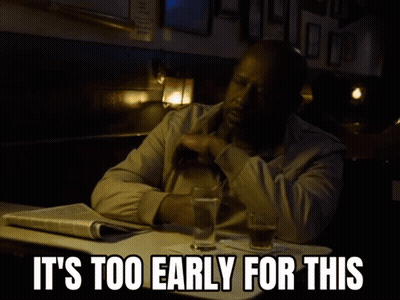 Man Reading Newspaper It's Too Early For This GIF