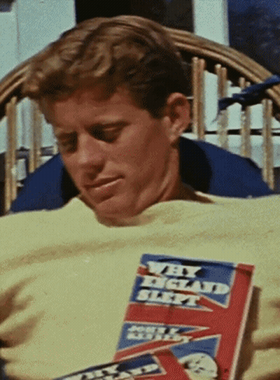 Man Reading Why England Slept GIF