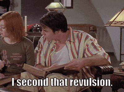 Man Reading Woman Says I Second That Revulsion