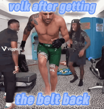 Man Ready For Fight Volks After Getting Belt Back GIF