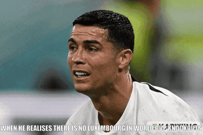 Man Realises No Luxembourg In World Cup Knockouts GIF
