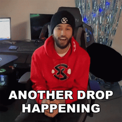 Man Red Hoodie Black Beanie Says Another Drop Happening GIF