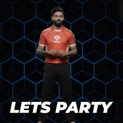 Man Red Shirt Black Pants Lets Party GIF