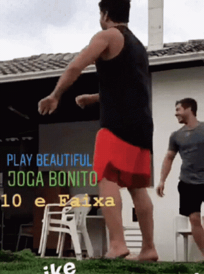 Man Red Shorts Jumping Play Beautiful Joga Bonito GIF
