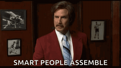 Man Red Suit Blue Tie Smart People Assemble GIF