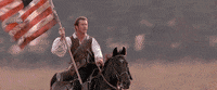 Man Riding A Horse Holding An American Flag Murica GIF
