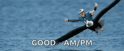 Man Riding Bald Eagle In Ocean GIF
