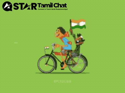 Man Riding Bike And Another Holding Indian Flag GIF