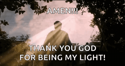Man Riding Bike Saying Thank You God GIF