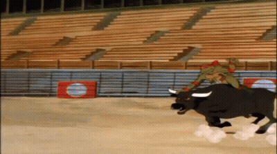 Man Riding Bull In Rodeo GIF