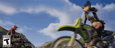 Man Riding Green Dirt Bike With T GIF