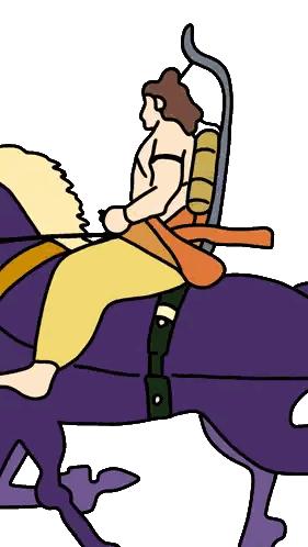 Man Riding Horse Sticker