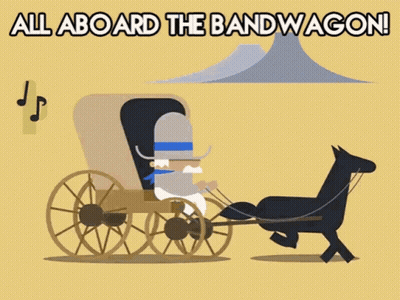 Man Riding Horse Carriage All Aboard GIF