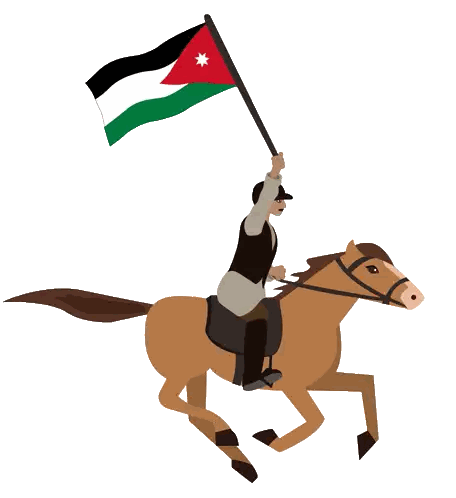 Man Riding Horse Holding Flag Sticker