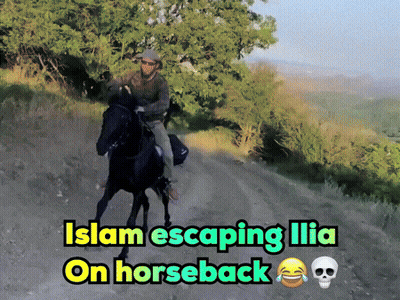 Man Riding Horse Islam Escaping Ilia On Horseback GIF