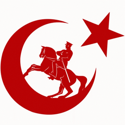 Man Riding Horse On Crescent Moon GIF