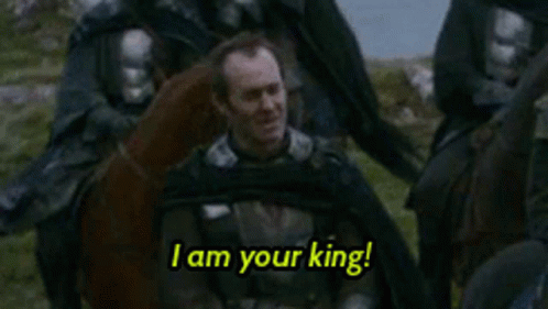 Man Riding Horse Says I Am Your King GIF