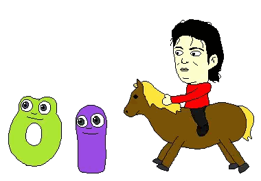 Man Riding Horse Surrounded By Letters Sticker