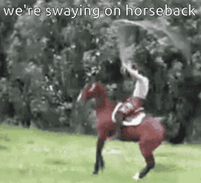Man Riding Horse With Cowboy Hat GIF