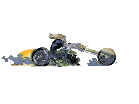 Man Riding Motorcycle Sticker