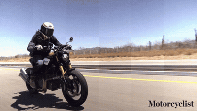 Man Riding Motorcycle Saying Motorcyclist GIF