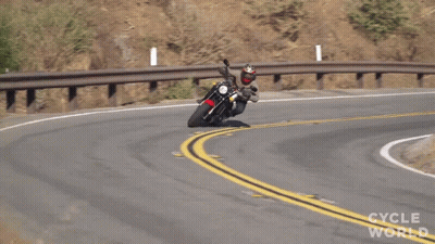 Man Riding Motorcycle With Cycle World GIF