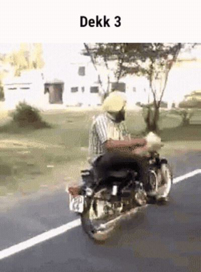 Man Riding Motorcycle With Dekk 3 GIF