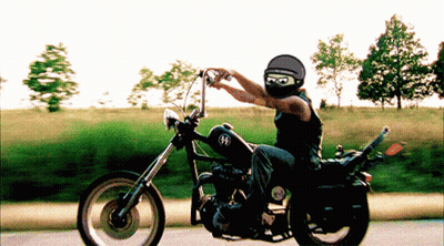Man Riding Motorcycle With Helmet GIF