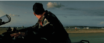 Man Riding Motorcycle With US Air Force Patch GIF