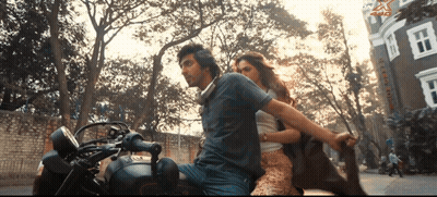 Man Riding Motorcycle With Woman GIF