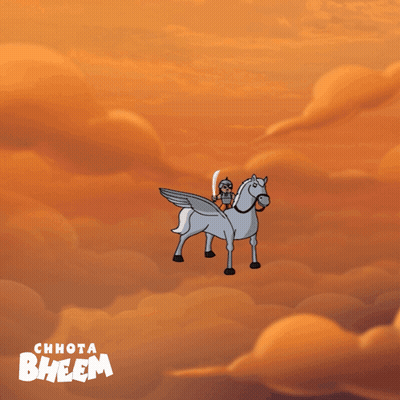 Man Riding Pegasus Saying Bheem GIF
