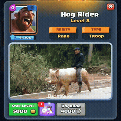 Man Riding Pig In Hog Rider Level 8 GIF