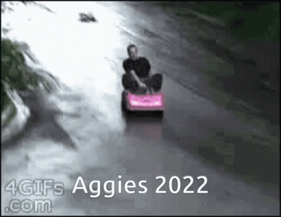 Man Riding Pink Go Kart 4Gifs Aggies 2022 GIF